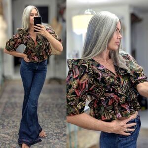Floral Ruffle Blouse